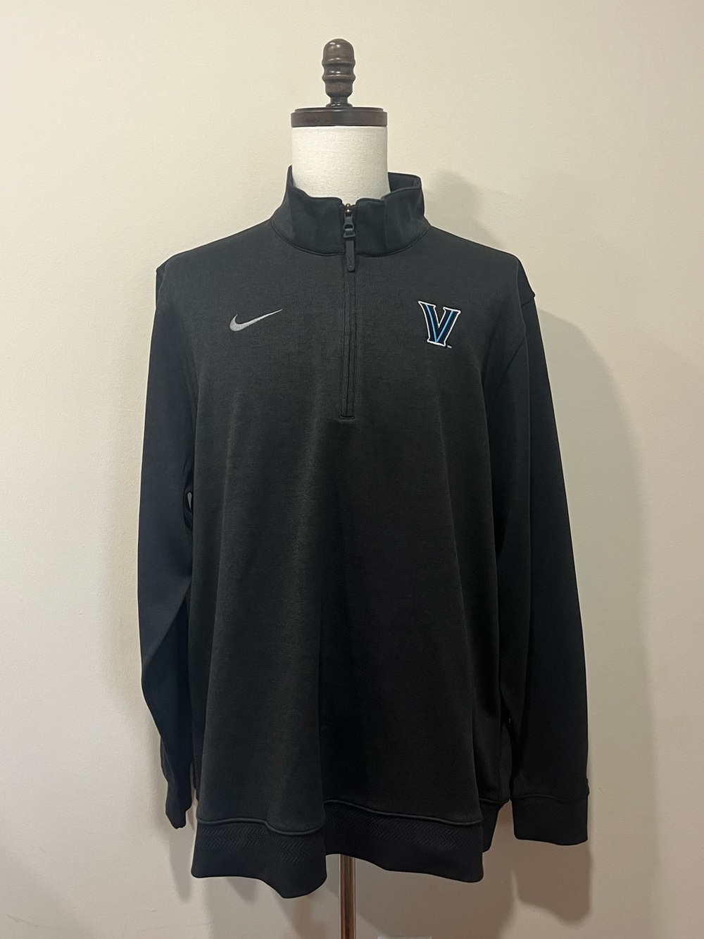 NWT Nike Villanova Wildcats Coaches Dri-FIT Half-Zip Pullover 2XL Black